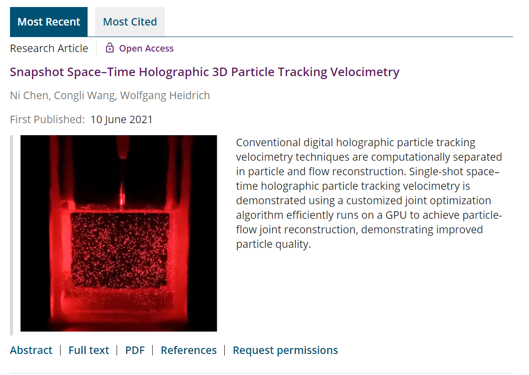 Holo-Flow paper got acepted by Laser and Photonics Reviews!